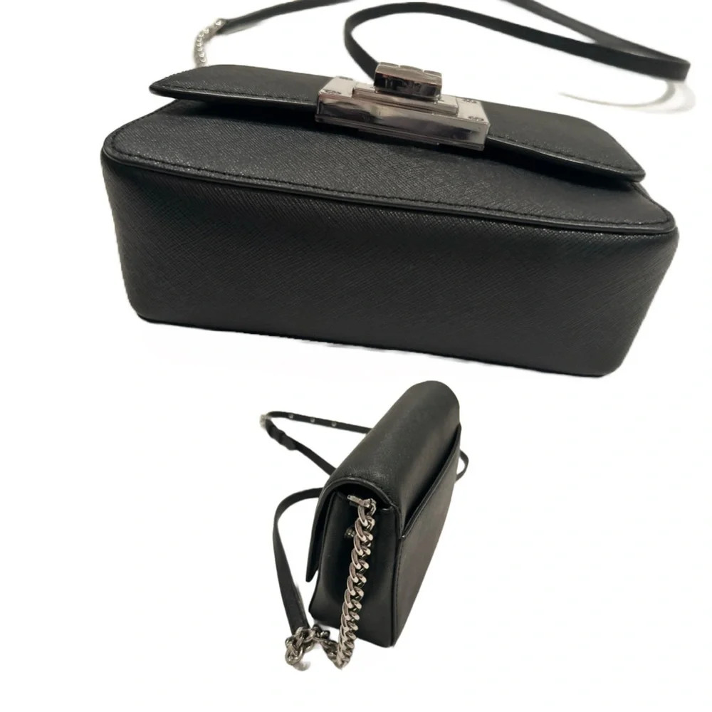 Michael Kors Women’s‎ Tina Black Saffiano Leather Crossbody Bag